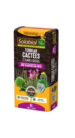 Solabiol Tercac6 | Terreau Cactées Et Plantes Grasses | 6l | Croissance Vigoure