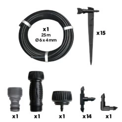 Kit D'arrosage Goutte à Goutte Balcons & Terrasses Ø.13X16 Mm - L 25m