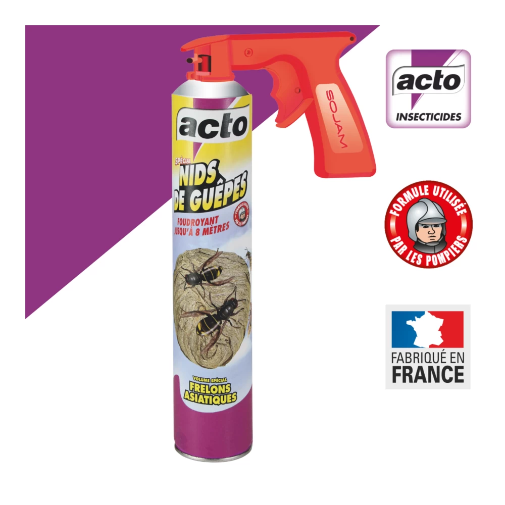 Lot De 4 Aérosols Acto Spécial Nids De Guepes - Efficacité Professionnelle - Vol – Image 2