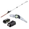 Taille-haies élagueur 2en1 Avec Batterie Lithium 40v 2.5 Ah + Chargeur Warrior