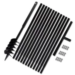 VIDAXL Bêche Et Tarière Manuelle 120 Mm Avec Rallonge Mèche Tarière 13 M