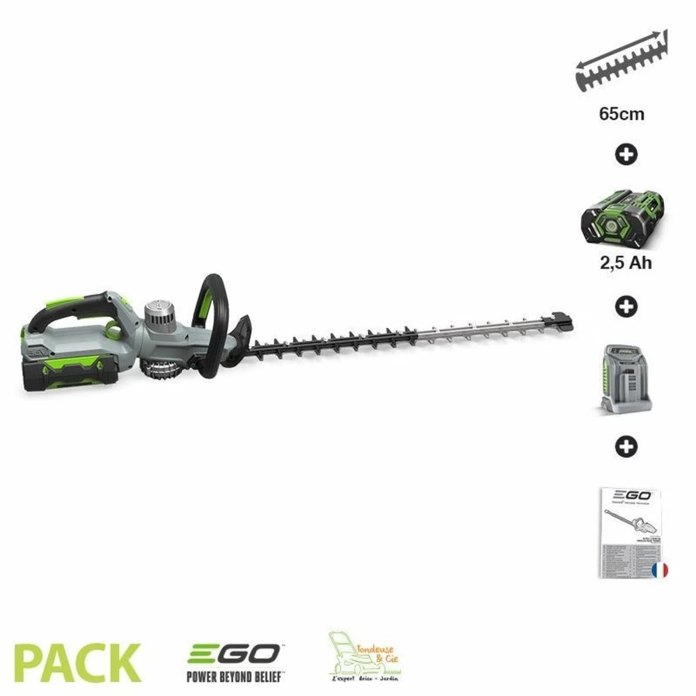 Pack Taille-haies Sans Fil Avec Batterie 2,5ah Et Chargeur Inclus Ego Ht6500e