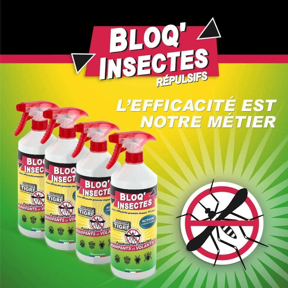 Bloq'insect Barrage Aux Insectes Lot De 4l | Pulvérisateur Anti Insecte Intérieur Extérieur | élimine Moustiques,fourmis,mouches – Image 2