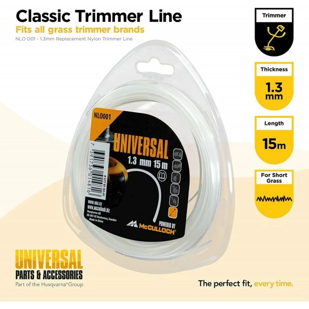 McCulloch Fil De Coupe-herbe En Nylon 1.3mm X 15m Nlo001 â Image 2