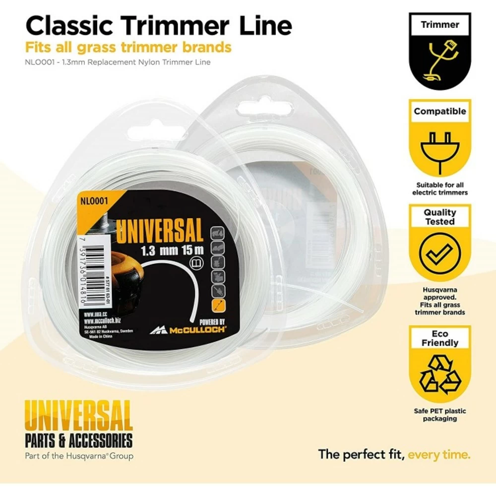 McCulloch Fil De Coupe-herbe En Nylon 1.3mm X 15m Nlo001 â Image 3