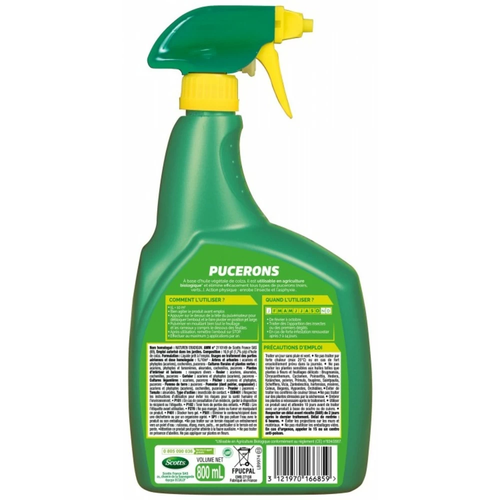 Insecticide Anti-pucersons Prêt à L'emploi - 800ml – Image 2