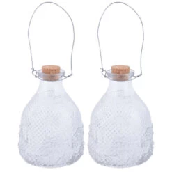 ESSCHERT DESIGN Attrape Guêpes En Verre Chiné (lot De 2)