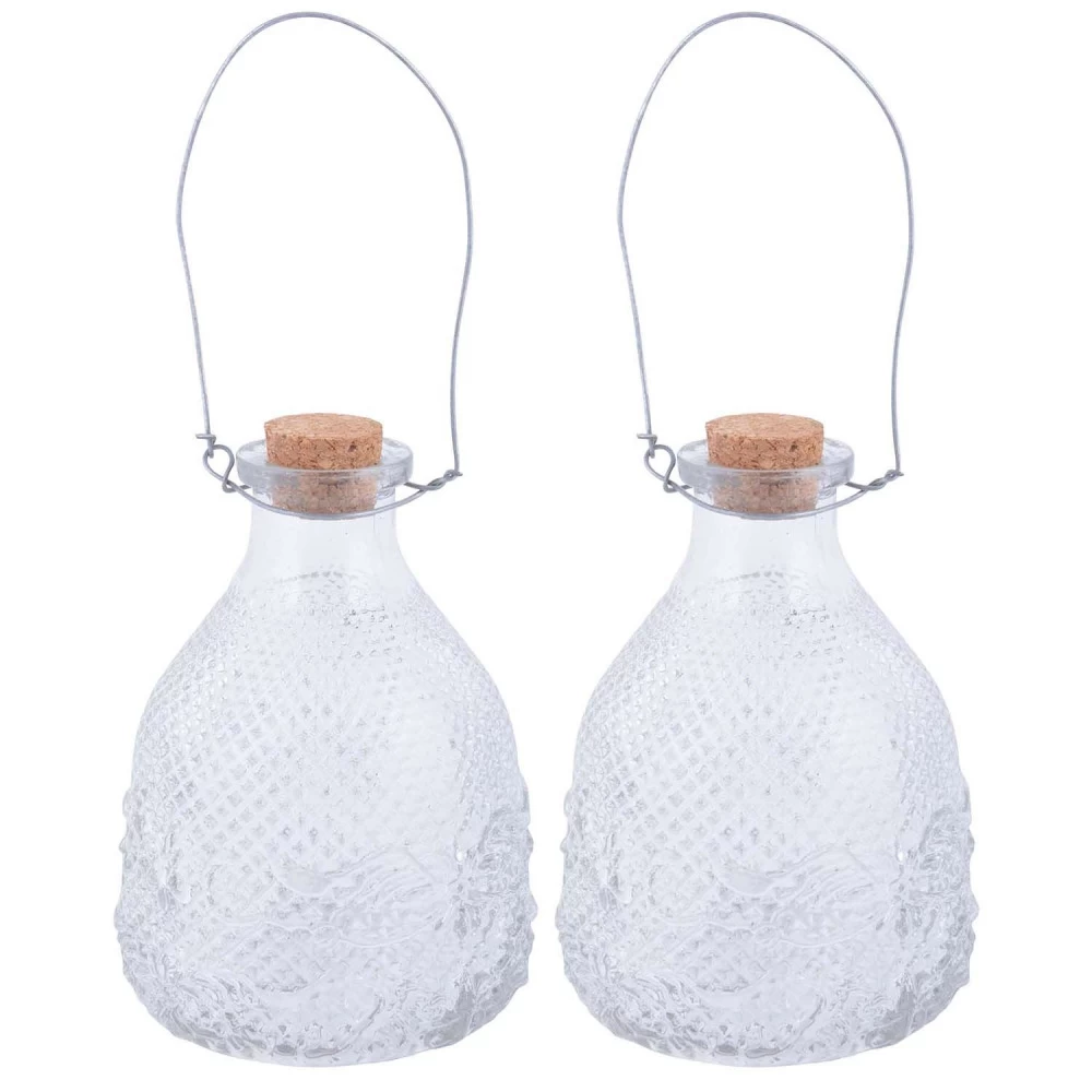 ESSCHERT DESIGN Attrape Guêpes En Verre Chiné (lot De 2)