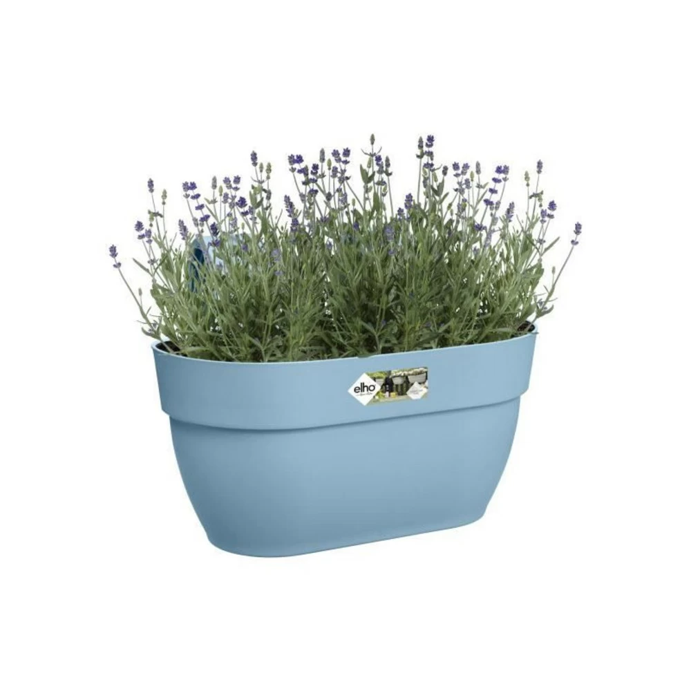 Elho - Pot De Fleurs - Vibia Campana Easy Hanger Medium - Bleu Vintage - Balcon Extérieur - L 24.1 X W 36 X H 26.5 Cm – Image 3