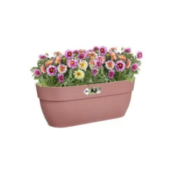 Elho - Pot De Fleurs - Vibia Campana Easy Hanger Large - Rose Poussiere - Balcon Extérieur - L 24.1 X W 46 X H 26.5 Cm