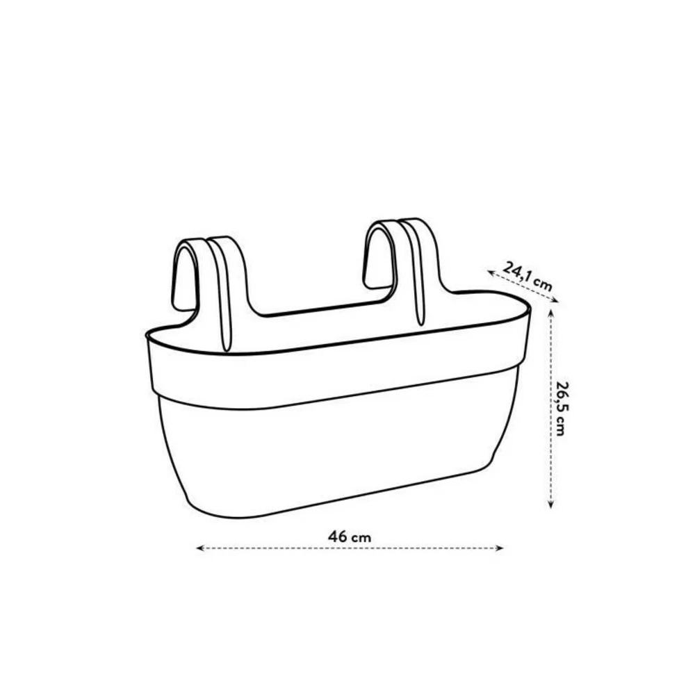 Elho - Pot De Fleurs - Vibia Campana Easy Hanger Large - Rose Poussiere - Balcon Extérieur - L 24.1 X W 46 X H 26.5 Cm – Image 3