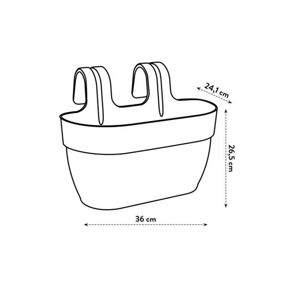 Elho - Pot De Fleurs - Vibia Campana Easy Hanger Medium - Rose Poussiere - Balcon Extérieur - L 24.1 X W 36 X H 26.5 Cm – Image 4