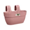 Elho - Pot De Fleurs - Vibia Campana Easy Hanger Medium - Rose Poussiere - Balcon Extérieur - L 24.1 X W 36 X H 26.5 Cm