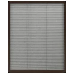 VIDAXL Moustiquaire Plissée Pour Fenêtre Aluminium Marron 60x80 Cm