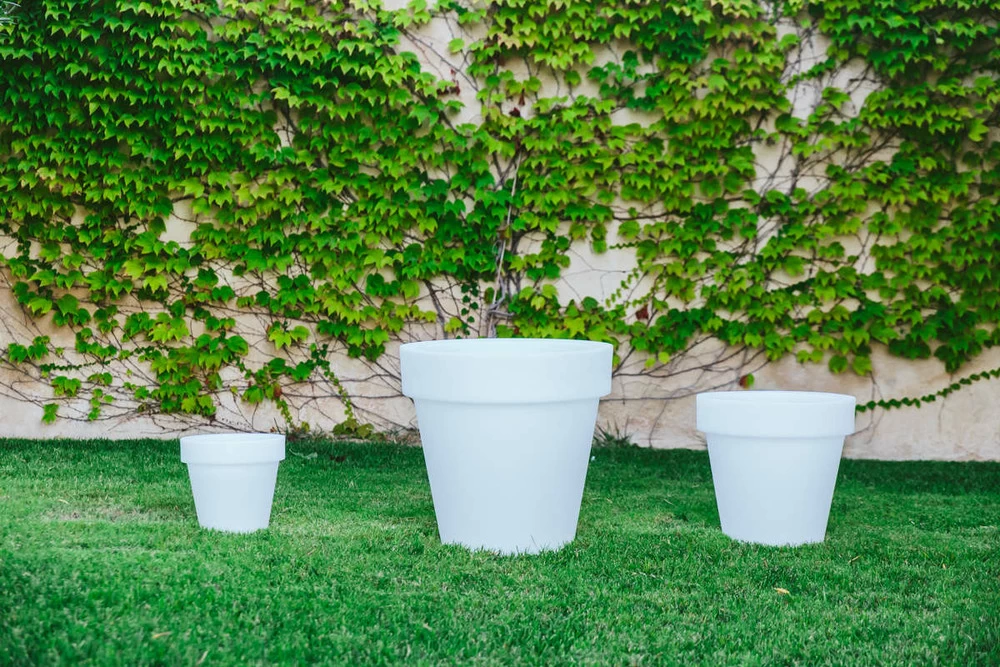 Pot De Fleurs Magnolia 80 ø80x76cm - Blanc – Image 2