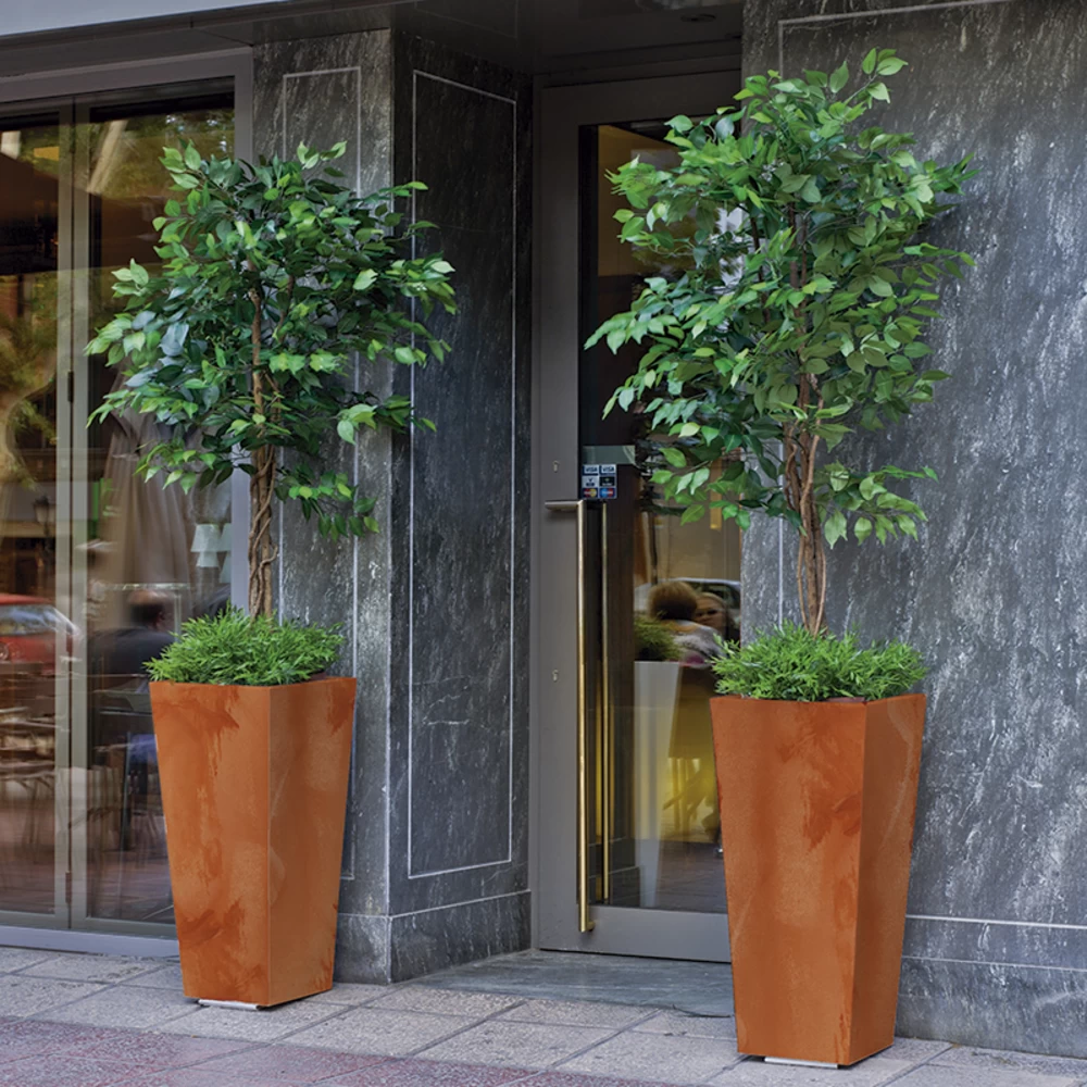 Pot De Fleurs Melisa 50 50x50x110cm - Anthracite – Image 3