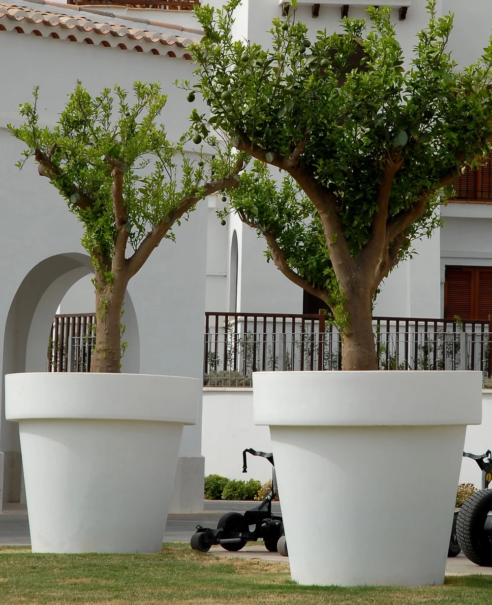 Pot De Fleurs Magnolia 120 ø120x114cm - Blanc – Image 2