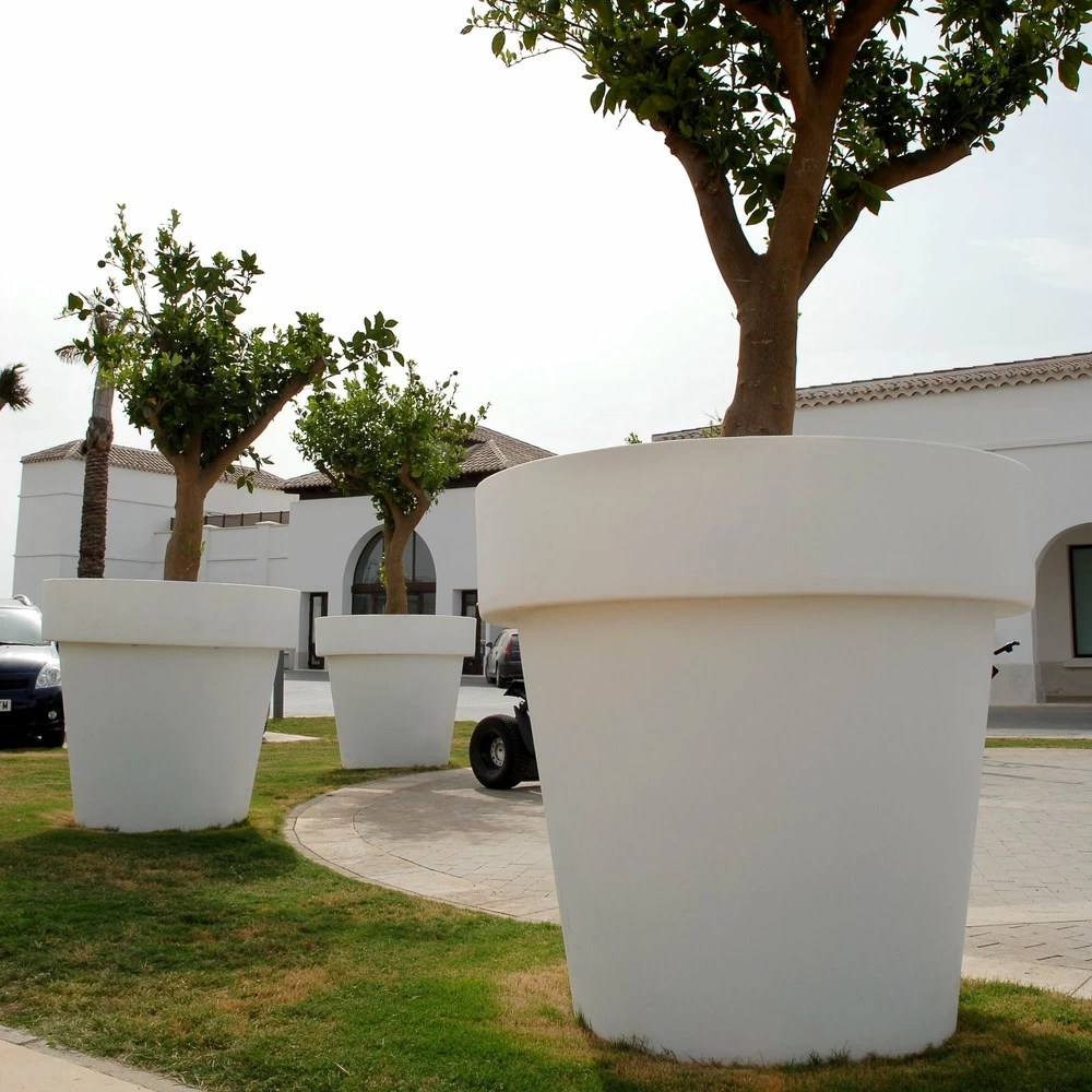 Pot De Fleurs Magnolia 120 ø120x114cm - Blanc – Image 3