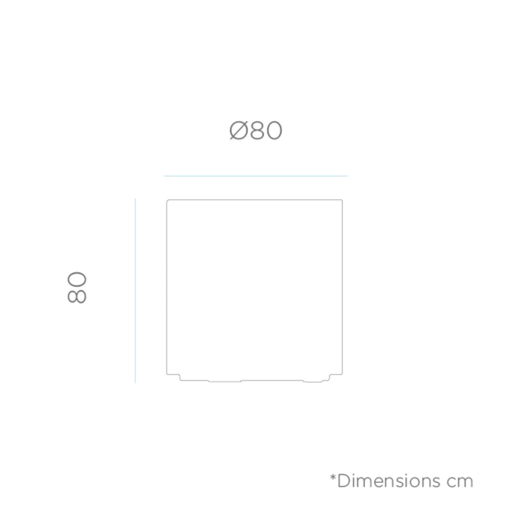 Pot De Fleurs Hortensia 80 ø80x80cm - Noir – Image 2
