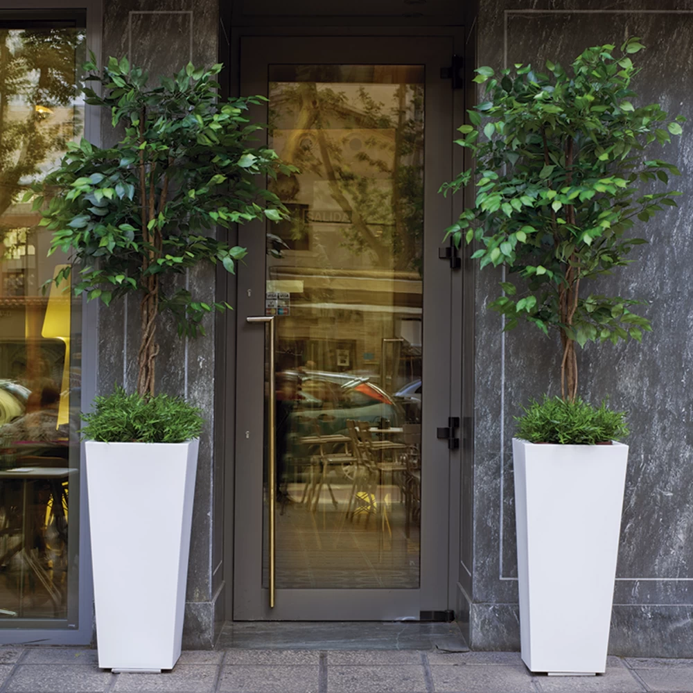 Pot De Fleurs Melisa 50 50x50x110cm - Blanc – Image 3