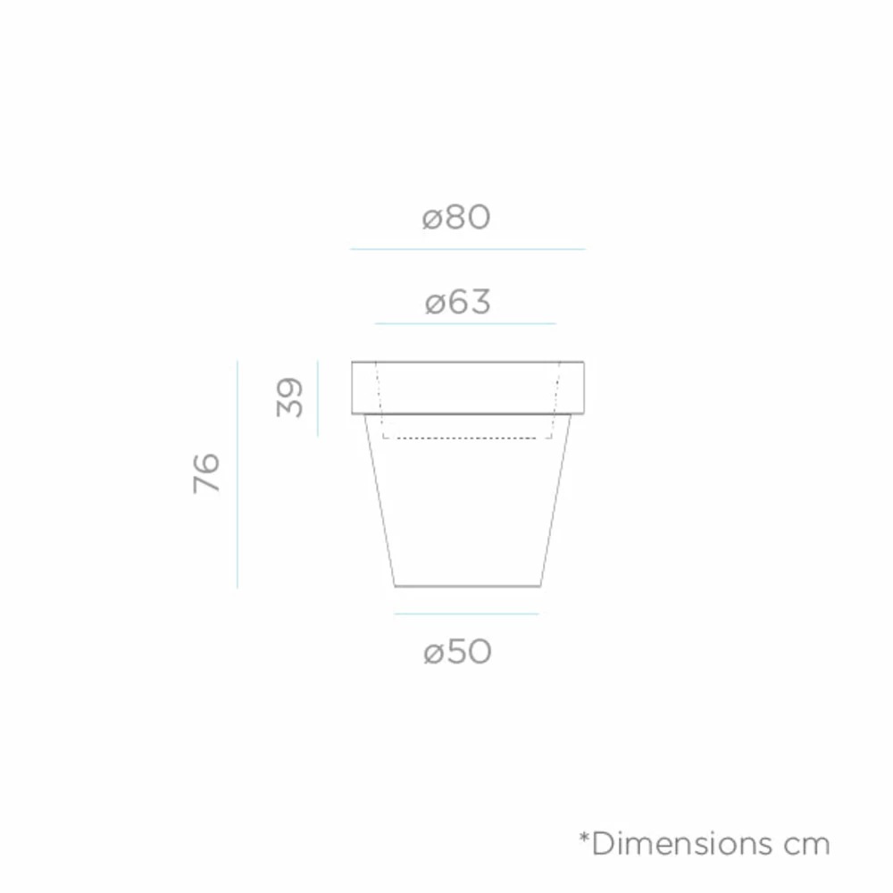 Pot De Fleurs Magnolia 80 ø80x76cm - Bronze – Image 2