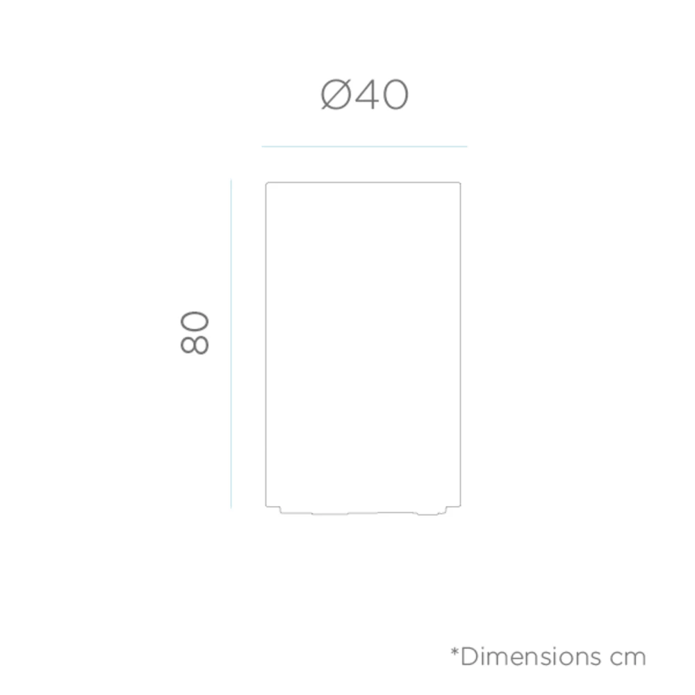 Pot De Fleurs Hortensia 40 High ø40x80cm - Noir – Image 2
