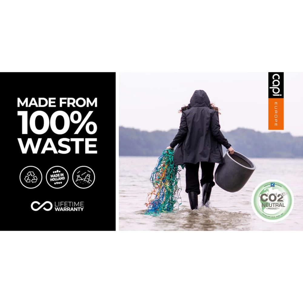 Pot à Fleurs Waste Rib 34x46 Cm Beige Terrazzo – Image 6