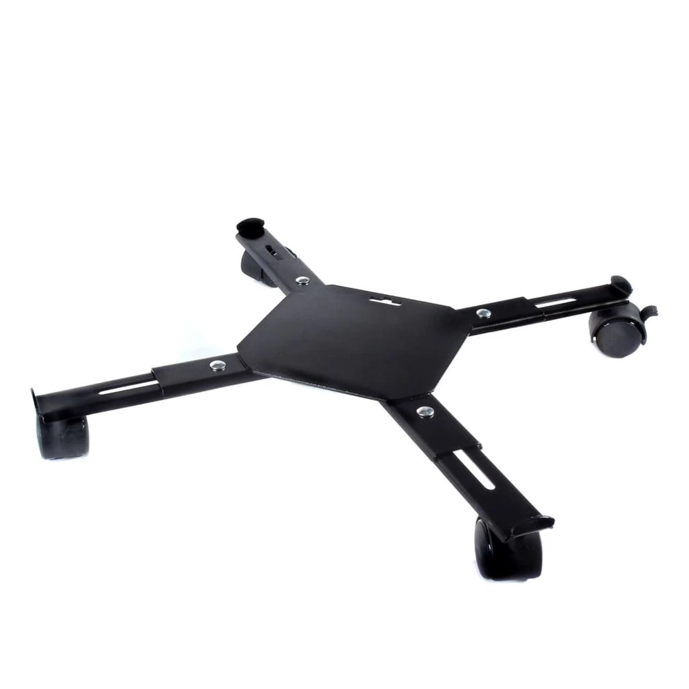 Nature Support Roulant Réglable Pour Plantes 4 Bras Métal Noir – Image 2