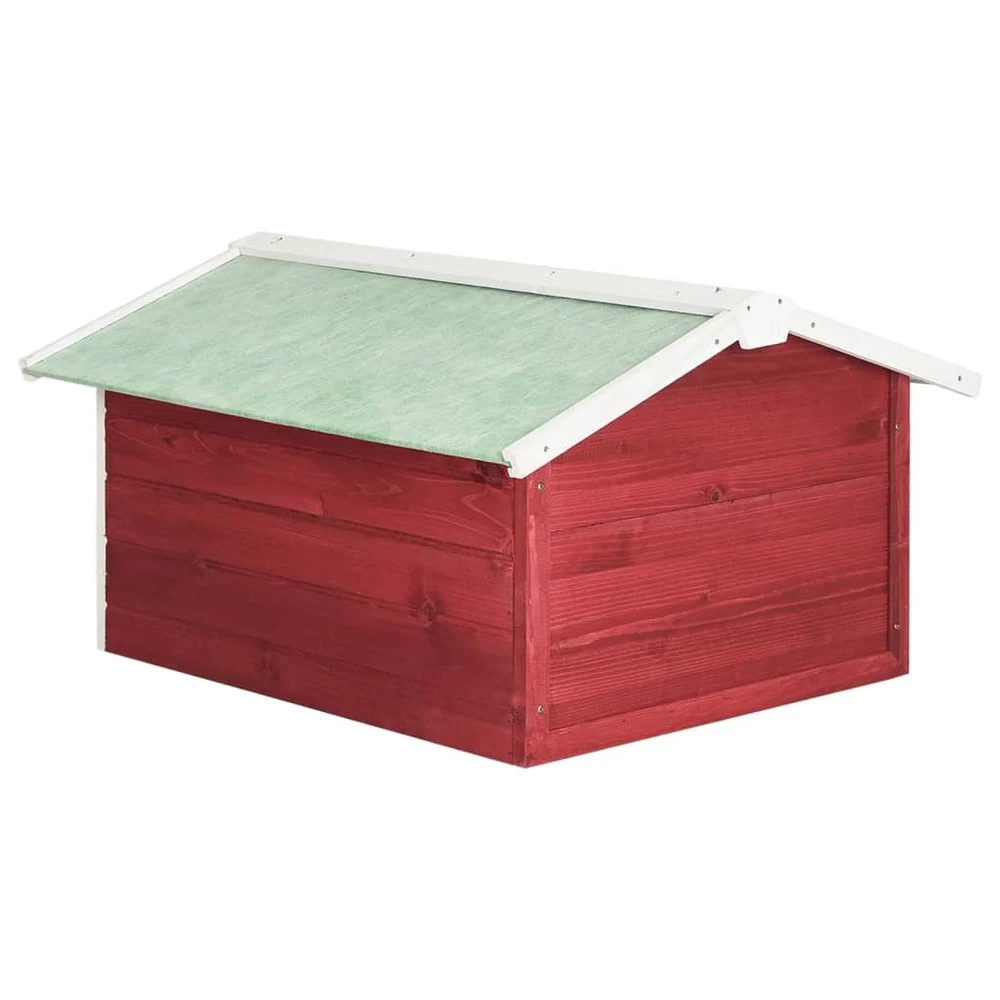 VIDAXL Garage De Tondeuse à Gazon 72x87x50 Cm Rouge Et Blanc Sapin – Image 5