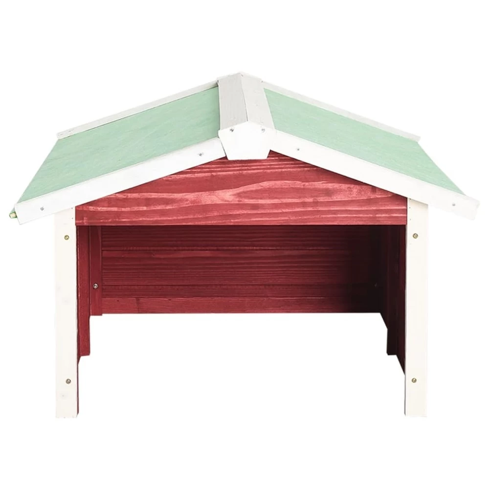 VIDAXL Garage De Tondeuse à Gazon 72x87x50 Cm Rouge Et Blanc Sapin – Image 4