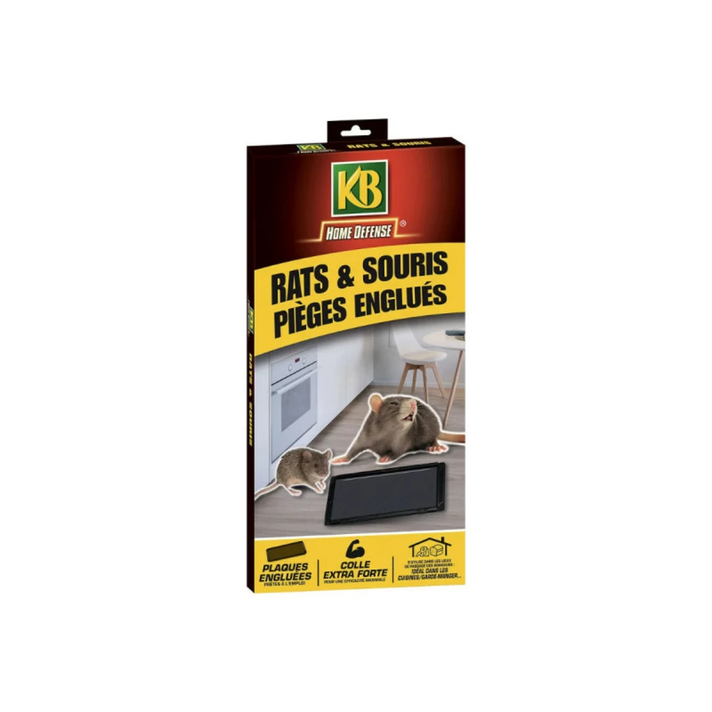 Piège à Glue Rats Et Souris Kb Home Defense - 2 Pcs