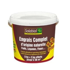 Solabiol Engrais Complet Organique NPK En Granulés Dispersables 5kg + 2kg