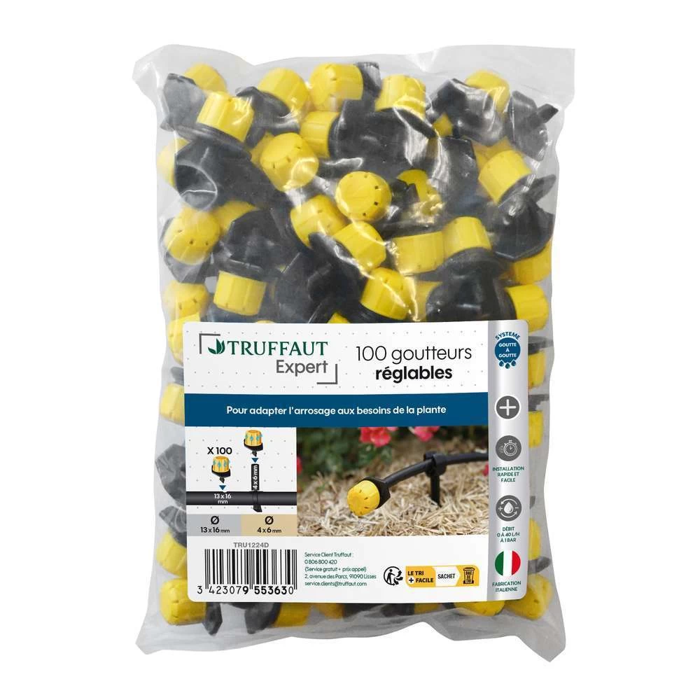 100 Goutteurs Reglables 0-40 L/h Pour Arrosage Goutte à Goutte – Image 2