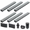VIDAXL Caniveaux De Drainage 6 Pcs Acier Galvanisé 6 M
